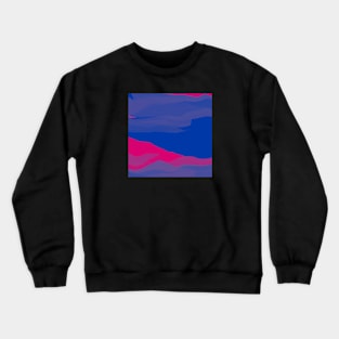 Bi Pride Layered Wavy Shapes Crewneck Sweatshirt